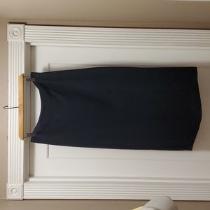 3/4 length black lined skirt